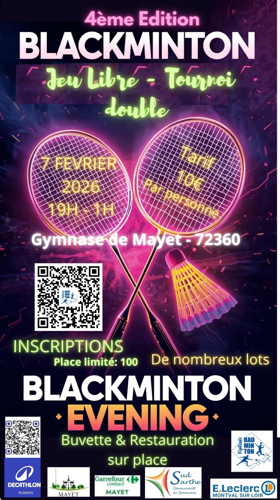 4ème Soirée Blackminton – Fluo
