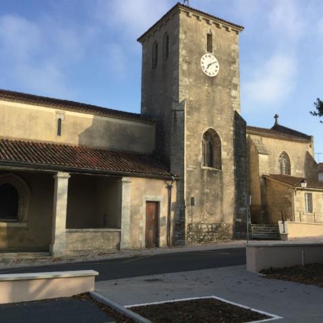 sentier-les 5 chênes-La Caillère St-Hilaire-Photo église Saint Hilaire du bois
