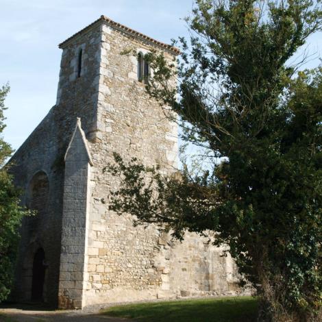 sentier-les3 batailles-Mareuilsurlaydissais-Vue église Dissais